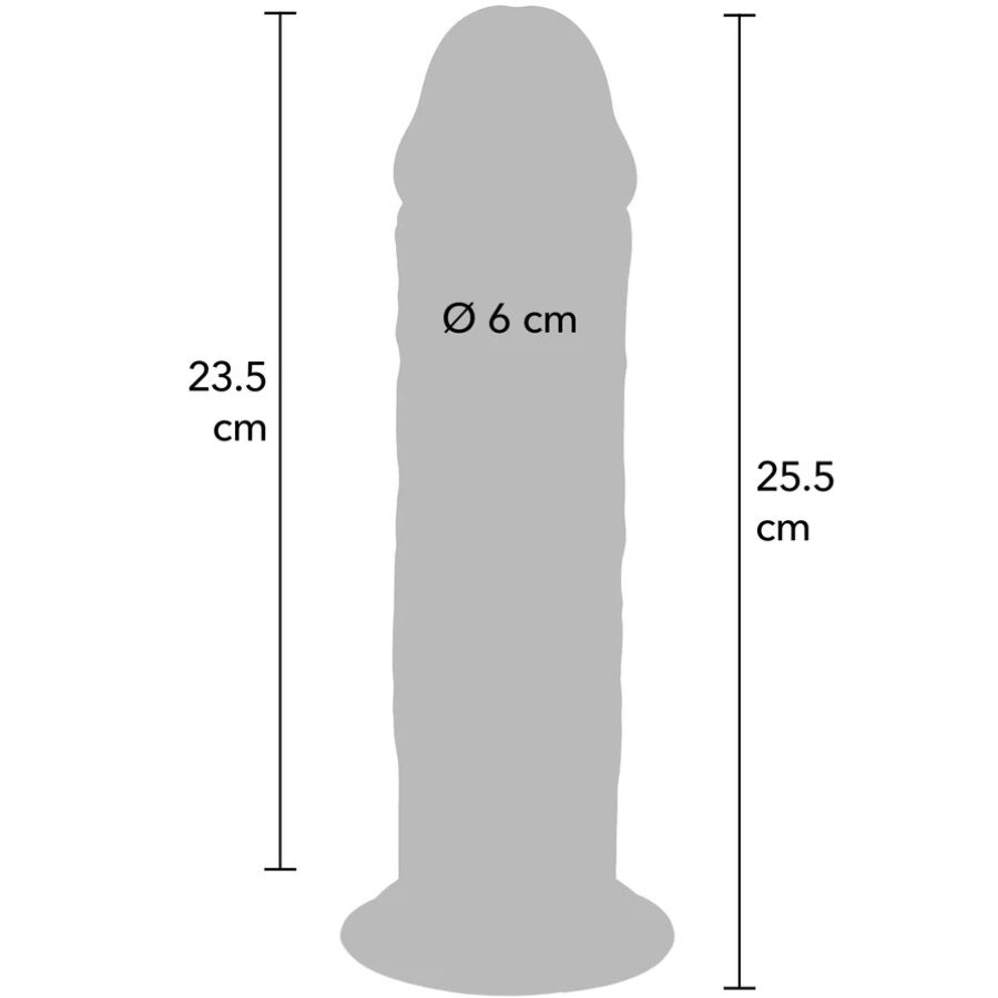GET REAL - PÉNIS DE LUXE ÉPAIS DOUBLE DENSITÉ EN TPE 25,5 CM