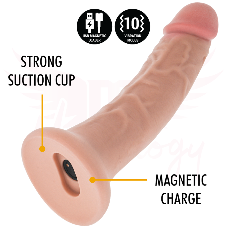 MYTHOLOGY - ASHER ORIGINAL DILDO S - VIBRATEUR COMPATIBLE AVEC LA TECHNOLOGIE SANS FIL WATCHME